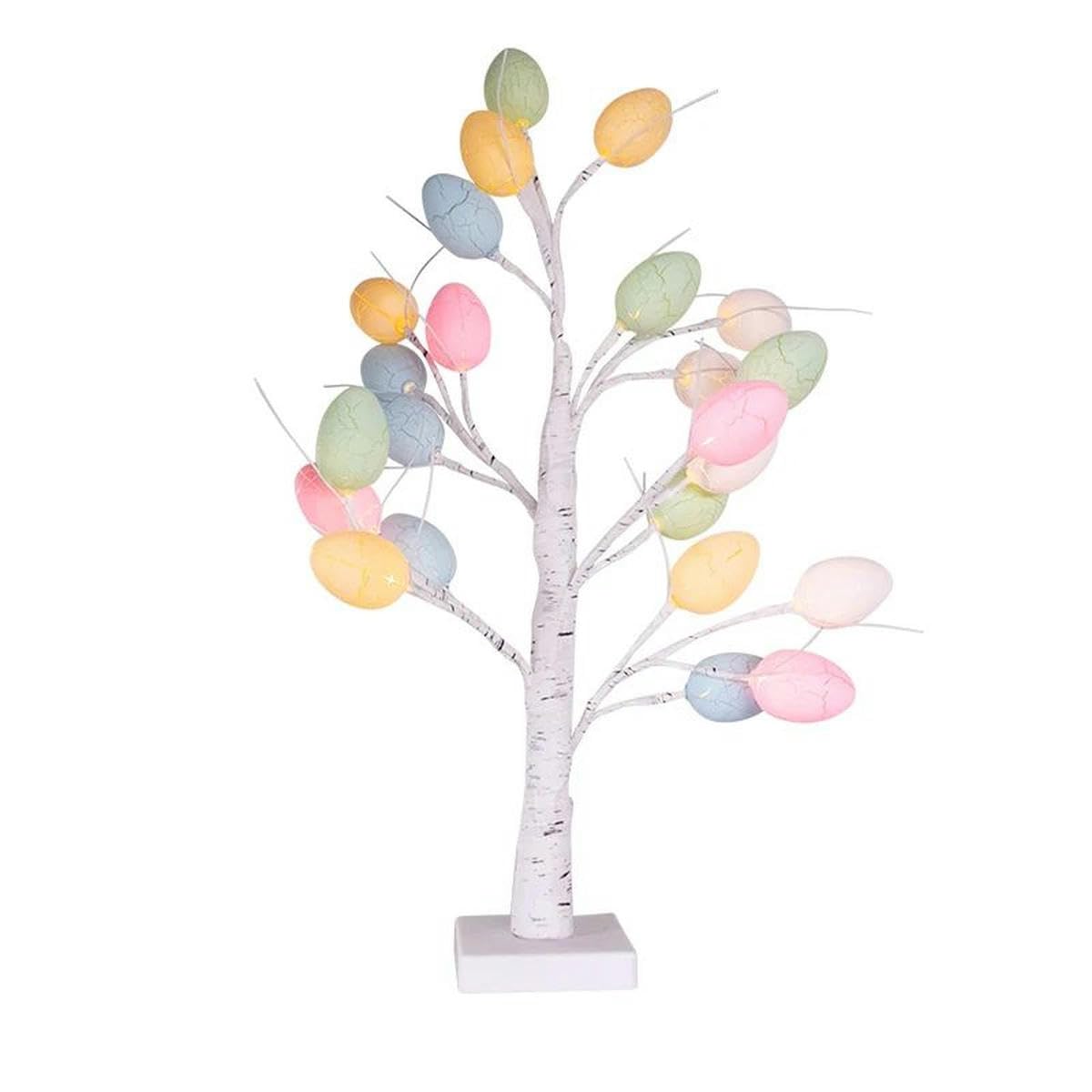 Decorazione pasquale 60 cm Betulla Casa di Pasqua Luce Regalo Festa di primavera Ornamenti da tavolo Luce Festa di Pasqua Regali per bambini-60CM A