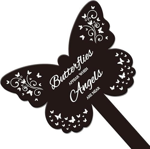 Miniatura 2 de GLOBLELAND Placa de acrílico para recuerdo conmemorativo, letrero conmemorativo conmemorativo, decoración de recuerdo de jardín, hermoso alma nunca