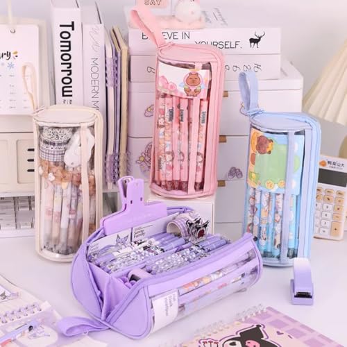 Image of Storio Pencil Box Pouch for School Kids Girls & Boys Aesthetic | Cute Stationary Compass Box Case Organiser | Multicolor, Color as per Availability