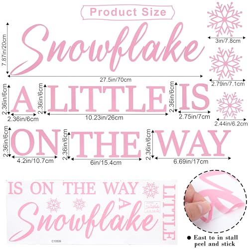 Adhesivo Decorativo Vinilo Snowflake para Baby Shower miniatura 2