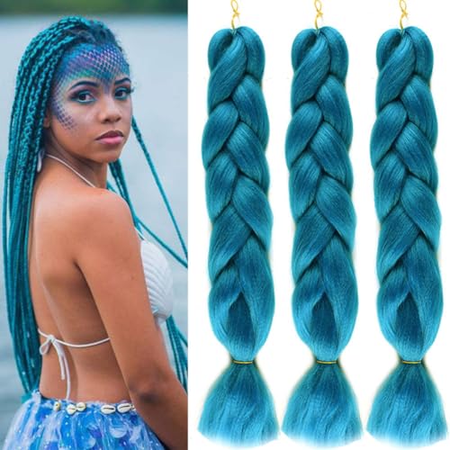 Jumbo Braiding Hair Lack Blue Jumbo Braids Hair...