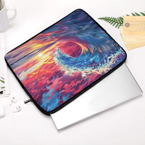 Funda para portátil de 25.4 cm con diseño de olas para inspirar tus días 3