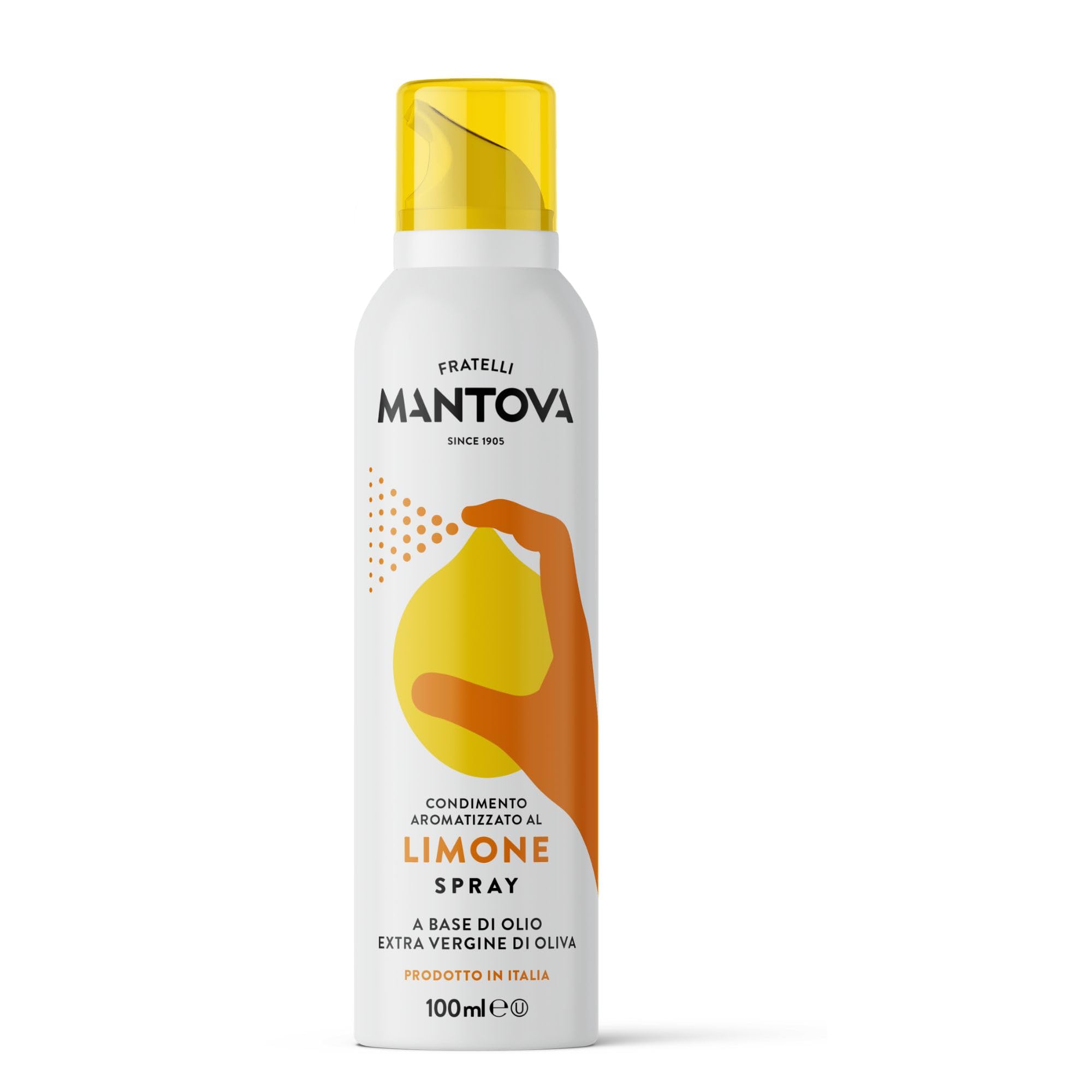 Limone Spray in Olio Extra Vergine di Oliva 100ml - Olio Spray italiano – Sprayleggero – 100% Naturale,100% Leggero, 100% Facile - Con lo spray risparmi fino al 90% di prodotto