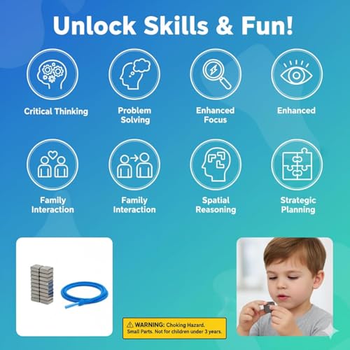 Image of 48Pcs. Magnet Games for Adults | Strategy Magnetic Game | All Ages Board Game for Travel & Home | Toys for Boys 7-14 Years