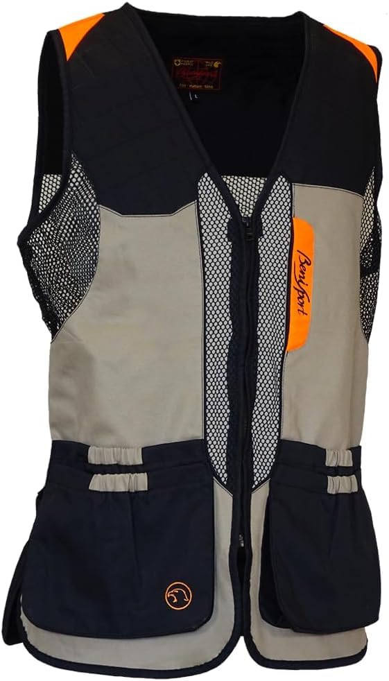 BENISPORT Gilet de tir Fresino pour chasse et tir sportif - Design professionnel avec poches larges et renfort rembourré - Unisexe