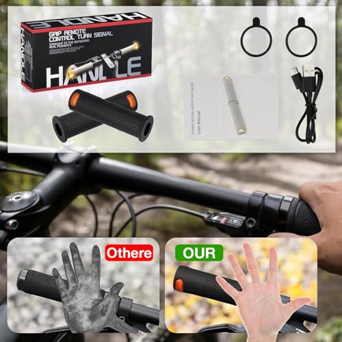 Mango de repuesto impermeable con luces de giro para evitar accidentes 3