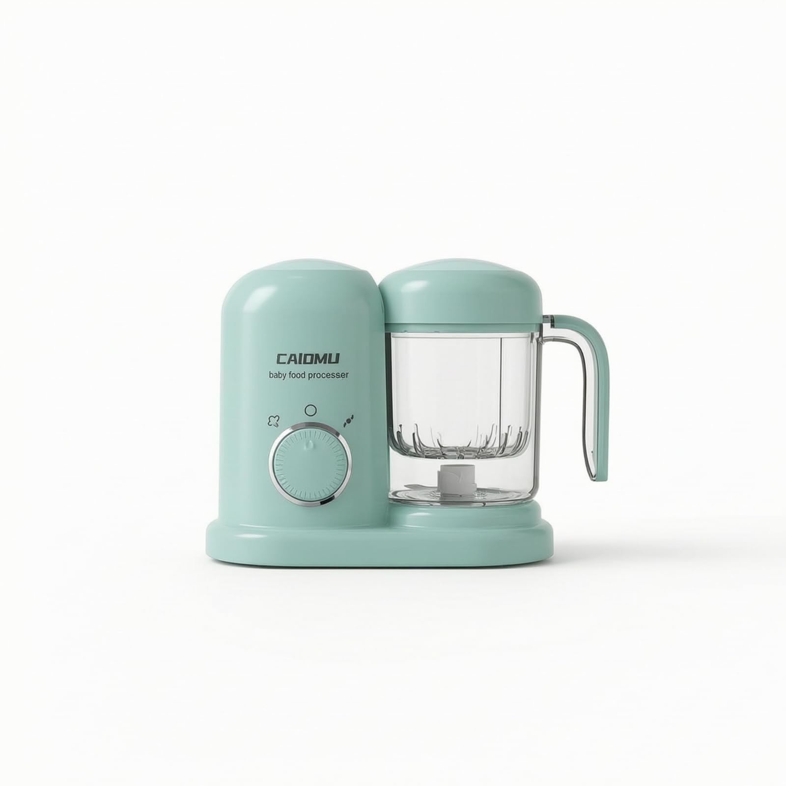 Robot Bébé Cuiseur Mixeur Vapeur Mixeur Cuiseur Bébé Multifonction Appareil pour Maison, Vert Lac Aux Oiseaux, Prise Ronde Européenne