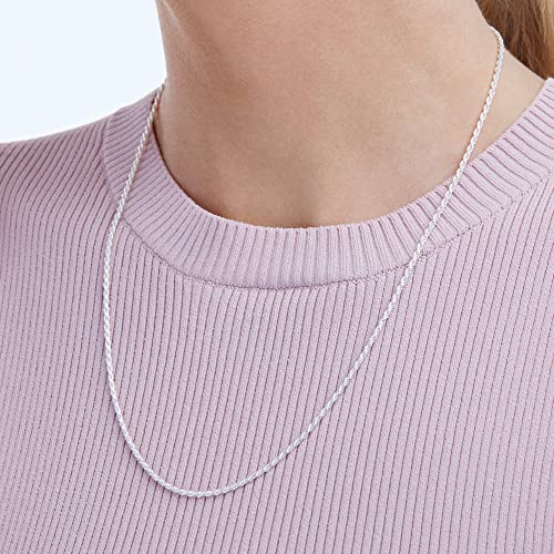 Amazon Essentials Sterling Silver Diamond Cut Rope Chain Necklace (previously Amazon Collection)2
