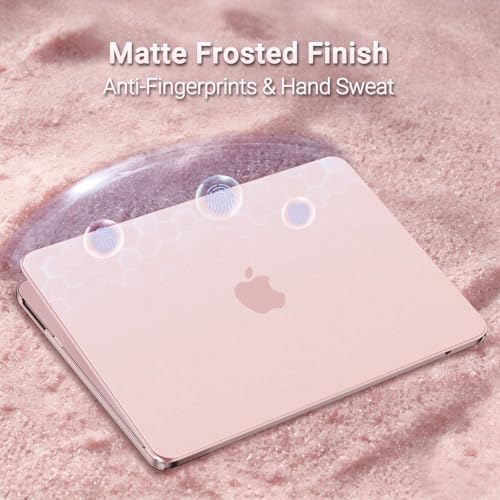 Coque MacBook Neo 13 rose puce A18 Pro film clavier rigide - 3