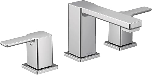 Moen TS6721 Grifo de baño moderno generalizado de dos manijas de 90 grados, requiere válvula, cromo