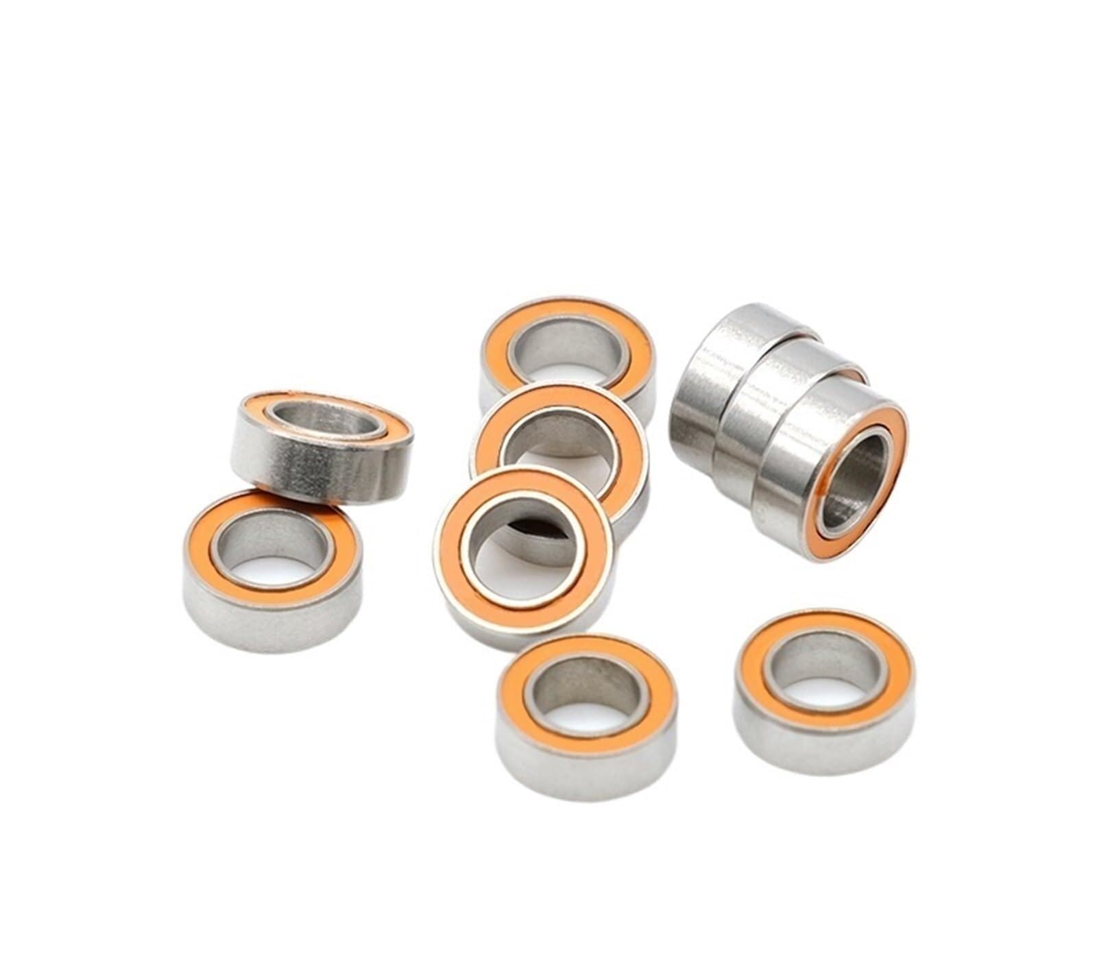 Bimetalowa uszczelka Tarcza Mikro łożysko zwykłe 10 szt. SMR74-2RS 4 * 7 2,5 mm ABEC-7 Łożyska kulkowe Pomarańczowe uszczelnione