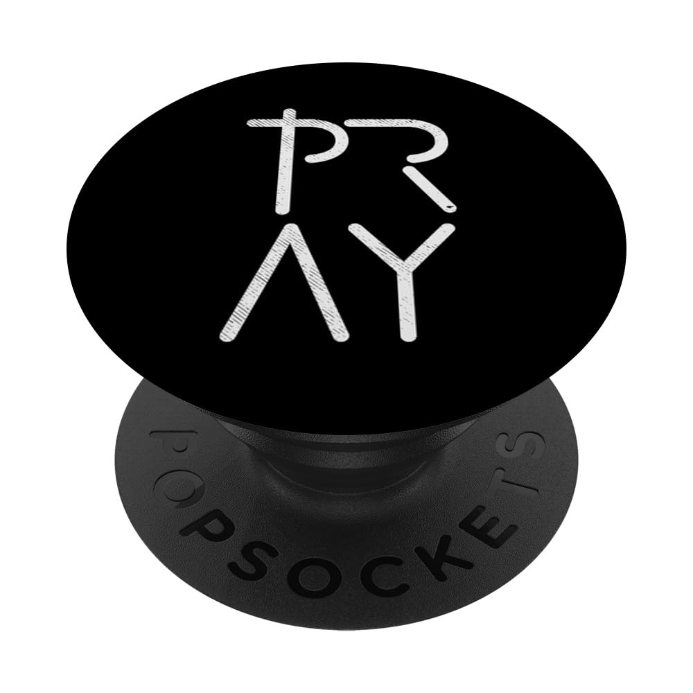 Pray God Jesus Christ Faith Prayer Religious Christian Gift PopSockets Swappable PopGrip