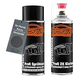TristarColor Peinture Voiture Kit Bombes de Peinture 2K pour Honda/Acura NHA04M Light Grey Metallic/Geny Grey Metallic Peinture de Base 2 Composants Vernis Clair aérosol
