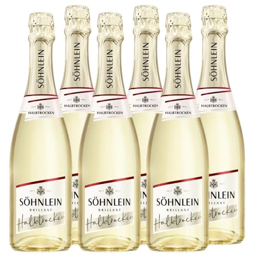 Söhnlein Brillant Halbtrocken (6x0,75 l) – Deutscher Sekt, feinperlig und fruchtig – Frisch, leicht, passend für Feiern und besondere Anlässe