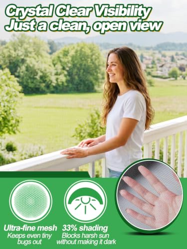 Image of 10x33ft Strong PP Nanocomposite Mosquito Net Garden Netting, Black