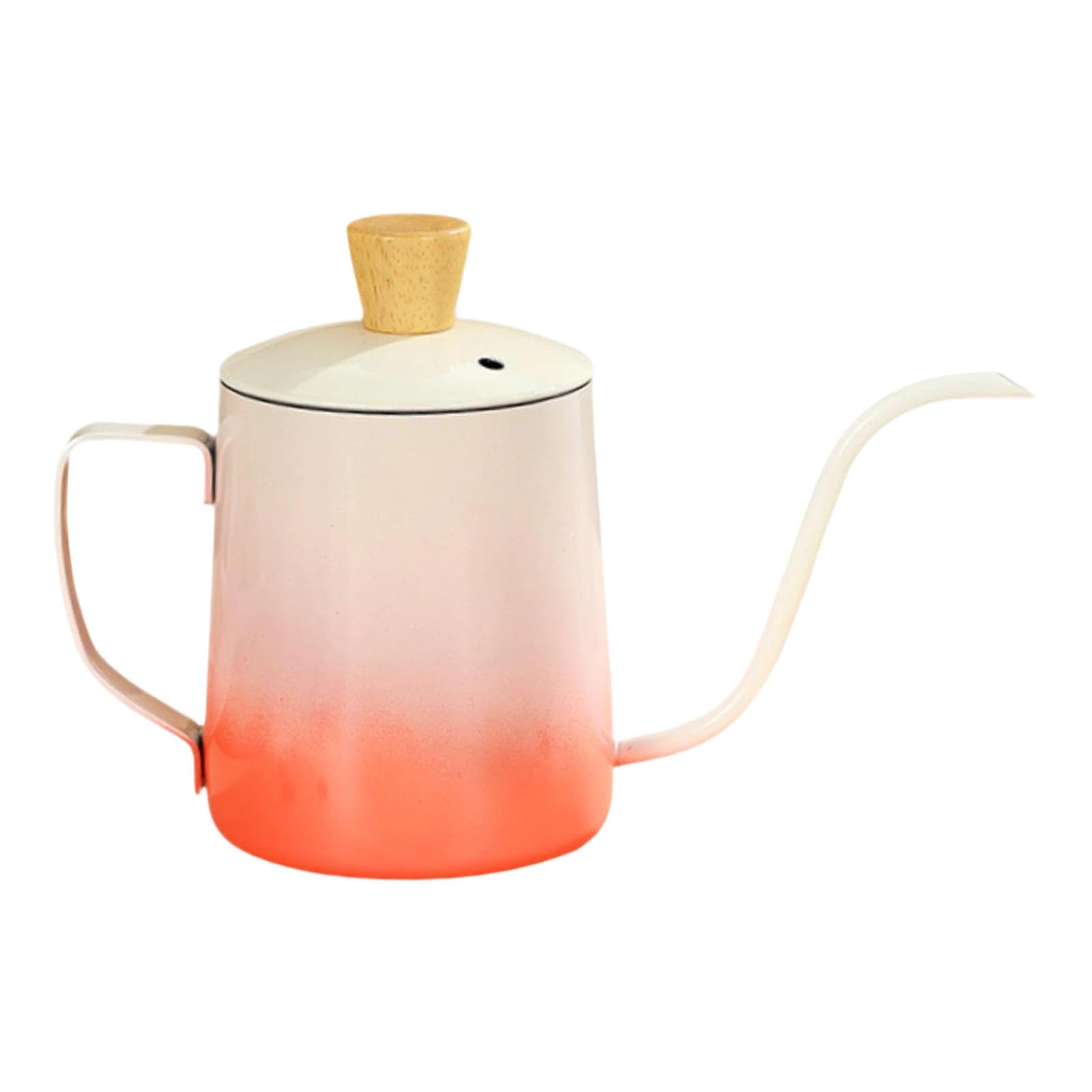 Kalttoy Multipurpose 600ML Metal Thin Neck Container for Delicate Beverage Creation Espresso Maker with Comfortable Handle Long Stream Coffee Pouring Coffeepot