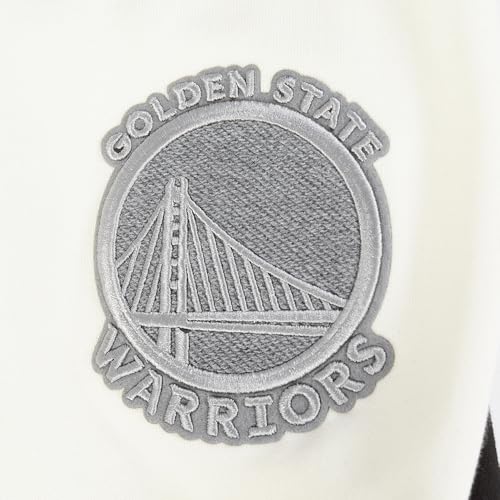Pro Standard Mens NBA Golden State Warriors Reverse French Terry Pull Over Hoodie Black/Gray/Eggshell L by Pro Standard - Used condition - Image 4