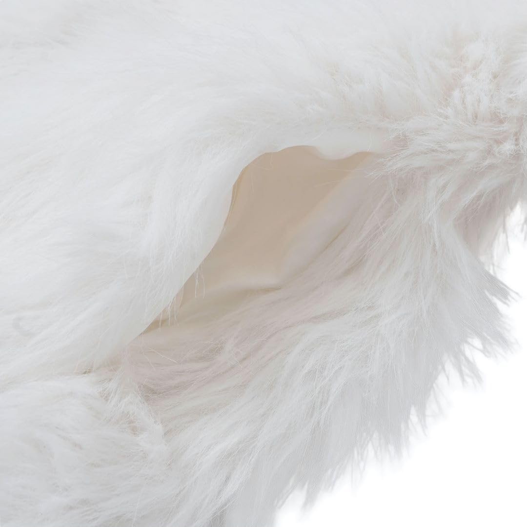 Amazhiyu Women's Faux Fur Cropped Coat Pockets Long Sleeve Open Front Winter Jacket - Image 5