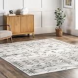 nuLOOM Rhonda Machine Washable Global Inspired Moroccan Accent Rug, 3'3' x 5', Grey