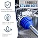 TNAIYH Car CV Boot, Silicone Vehicle Axle Repair Kit with 2 Stainless Steel Clamps, Waterproof Dustproof Automotive CV Joint Boot Set Accessories, Universal for SUV, Sedan, Truck (Blue)
