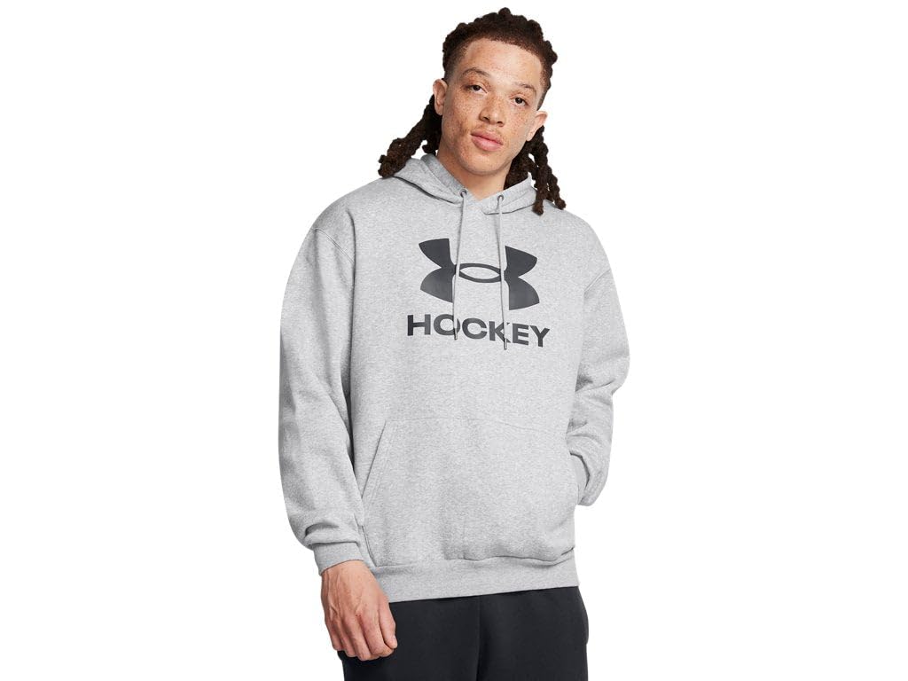 Under Armour 1386610-11-XL UA Icon FLC Hockey Hood Mod Gray Light Heather XL