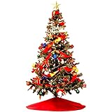 [2025年式] クリスマスツリー 豪華 フルセット 枝数増量 枝数506本 ミックスカラーLEDライト付属 オーナメント付属 スカート付属 組み立て簡単 シンプル 電飾付き 飾り付き Montagna (180cm)