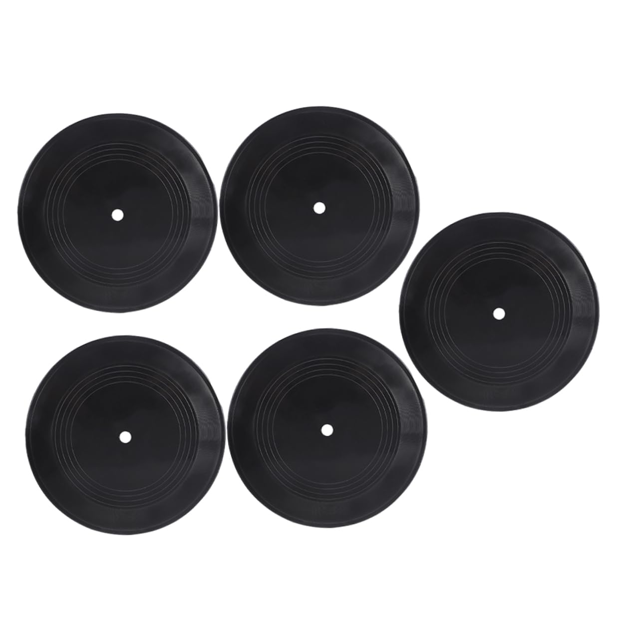 Disques vinyles décoratifs pour customiser vos murs lot de 5 vinyles noirs 7 pouces