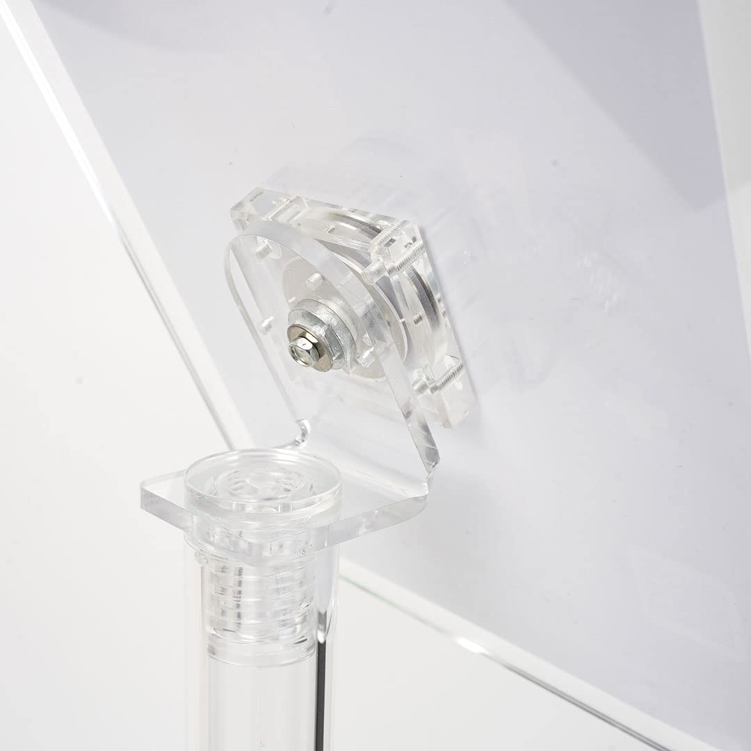 Danieli Store - Expositor Publicitario de Pie de Metacrilato Transparente - Soporte para Carteles A4 con Cierre Magnético - Orientable en Horizontal y Vertical - Soporte Porta Menu de Exterior