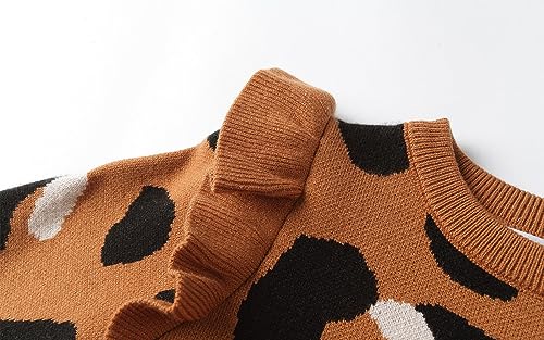 Mud Kingdom Girls Sweater Dress Knit Long Sleeve Ruffle Dress4