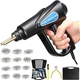 70W Soldador de Plastico, Soldadora Plastico de Parachoques de Coche con 800Pcs 6 Tipos Grapas Calientes para Reparación de Plástico Herramienta de Reparación de Soldador
