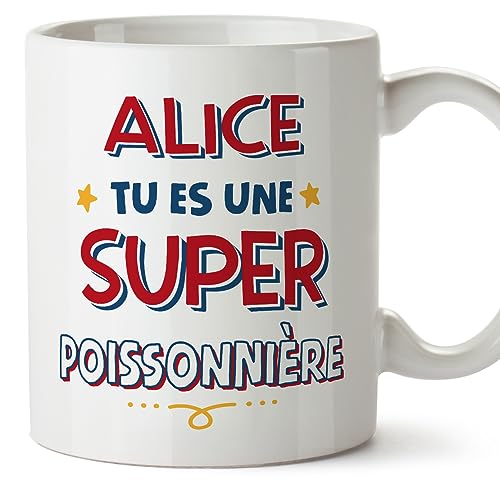 Mugffins Tasses Personnalisables pour POISSONNIÈRE femme - En Français - Cadeau Personalisé- Tu es Super - 11 oz / 330 ml