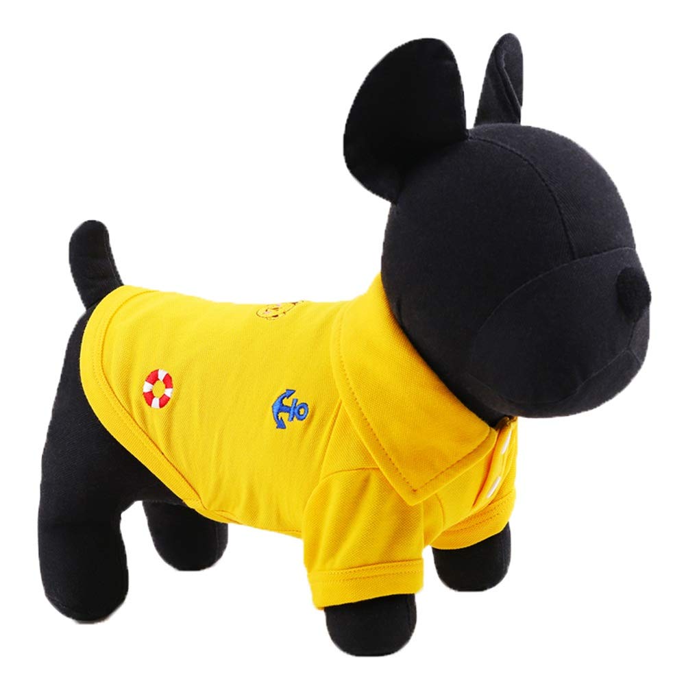 Pet Manteaux Vetement Chien Manteau De Compagnie Chien Gilet Pet Manteau Polo Shirt Est Rafraîchissant Et Respirant FENGMING (Couleur : Le Jaune, Taille : L)