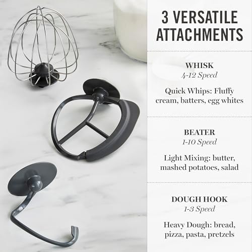 Martha Stewart 5.3QT Tilt Head Stand Mixer, 12 Speeds, Stainless Steel Bowl - 4