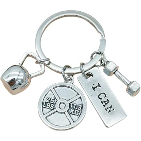 Fitness Motivation Keychain Personalized for Gym Workout Lovers