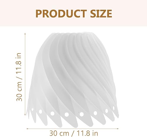 Miniatura 3 de SEWACC Pantalla de lámpara de plástico para lámpara de mesa y luz de pie, pantalla de lámpara pequeña, pantalla lavable para dormitorio, sala de