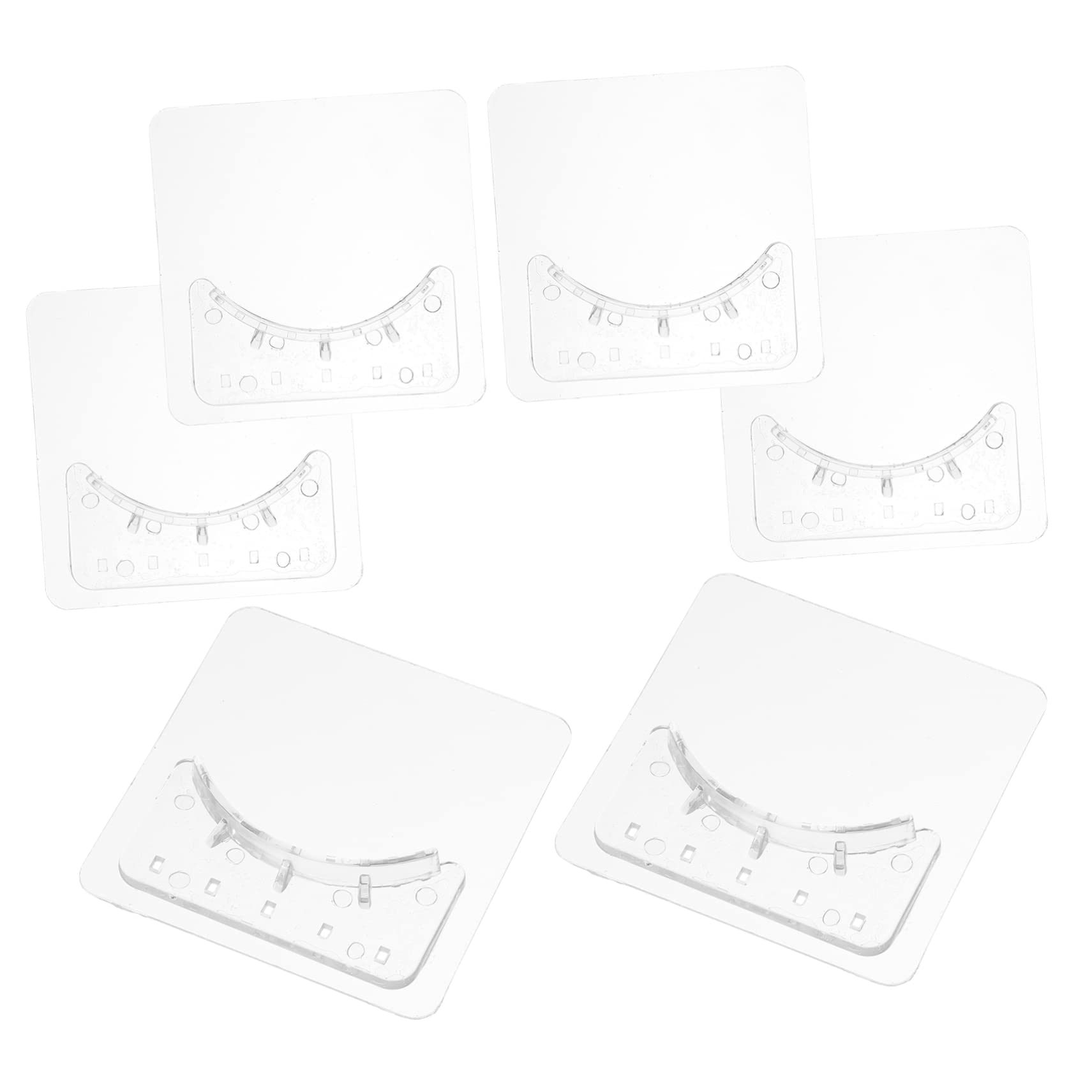SOLUSTRE 18paires Support De Rideau De Autocollant De Supports De Tringle à Rideau Adhésifs Sans Perçage Pour Salle De Bain Fixation Facile Et Pratique Transparent