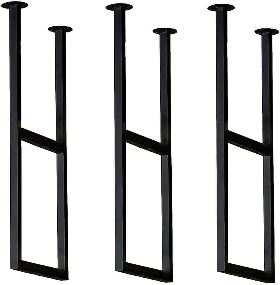 Ceiling Mount Shelf - 3 Pack Black Metal Hanging Shelf Bracket, 11.8"x23.6" Square Tube, Includes Installation Screw Kit, Ideal for Kitchen Storage & Organization