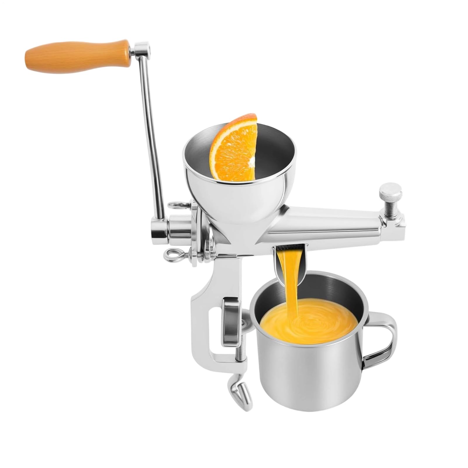Máquinas Exprimidoras Manuales Para Jugos Prensador de Frutas y Verduras de | Con Cepillo De Limpieza Y Manivela Manual Para Exprimidor Mecánico para Granada Uva Caña Cítricos Lim