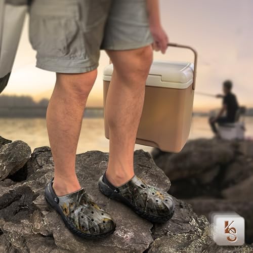 Image of KEMISANT Cushioned Clogs Mules for Men Garden Beach Water Fun-Lightweight