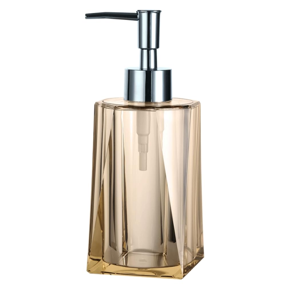 Dispenser di sapone, flaconi con dispenser a pompa, contenitore for sapone liquido da banco, dispenser in plastica placcata, bottiglia in resina da 250 ml/8,7 once (Color : Gold)