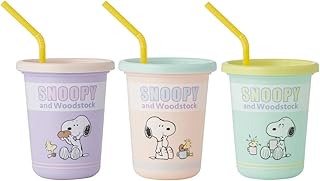 スケーター(Skater) タンブラー ストロー付き 3個 320ml スヌーピー ポップカラー 日本製 SIH3ST-A