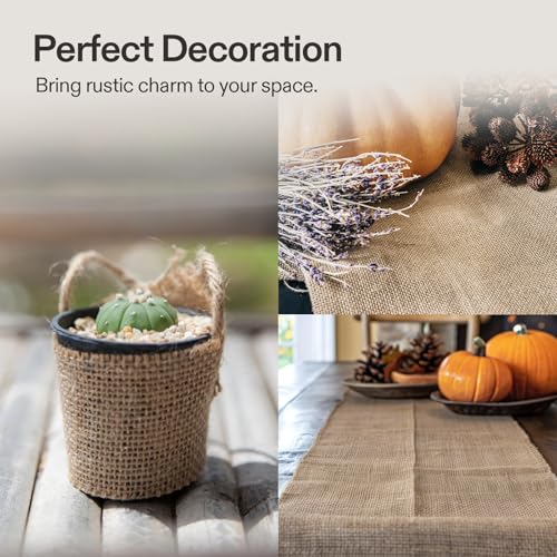VIVOSUN 15 in x 40 ft Premium Burlap Fabric Roll, 10 oz Heavy Duty High Density Natural Jute Fiber, Multipurpose Burlap for Gardening, Outdoor Plant Care, Weed Barrier, DIY Crafts, and Decoration - Thumbnail 7