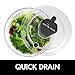 Smile mom Salad Spinner Large Lettuce Spinner Kitchen Gadgets, Large Salad Spinner Vegetable Washer, High Efficiency for Kitchen Washing & Drying Leafy Vegetables, One-Handed Easy Press 6.3 Qt White