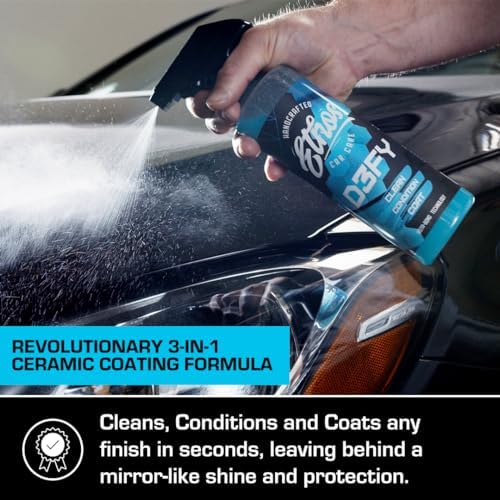 Ethos Defy - 3 in 1 Ceramic Coating - Waterless Car Wash Spray & Wax - Car Wax Spray Rnseless Wash - Hydrophobic Top Coat - Polish & Polymer Paint Sealant Protection - with Insta-Bond Technology — view 6