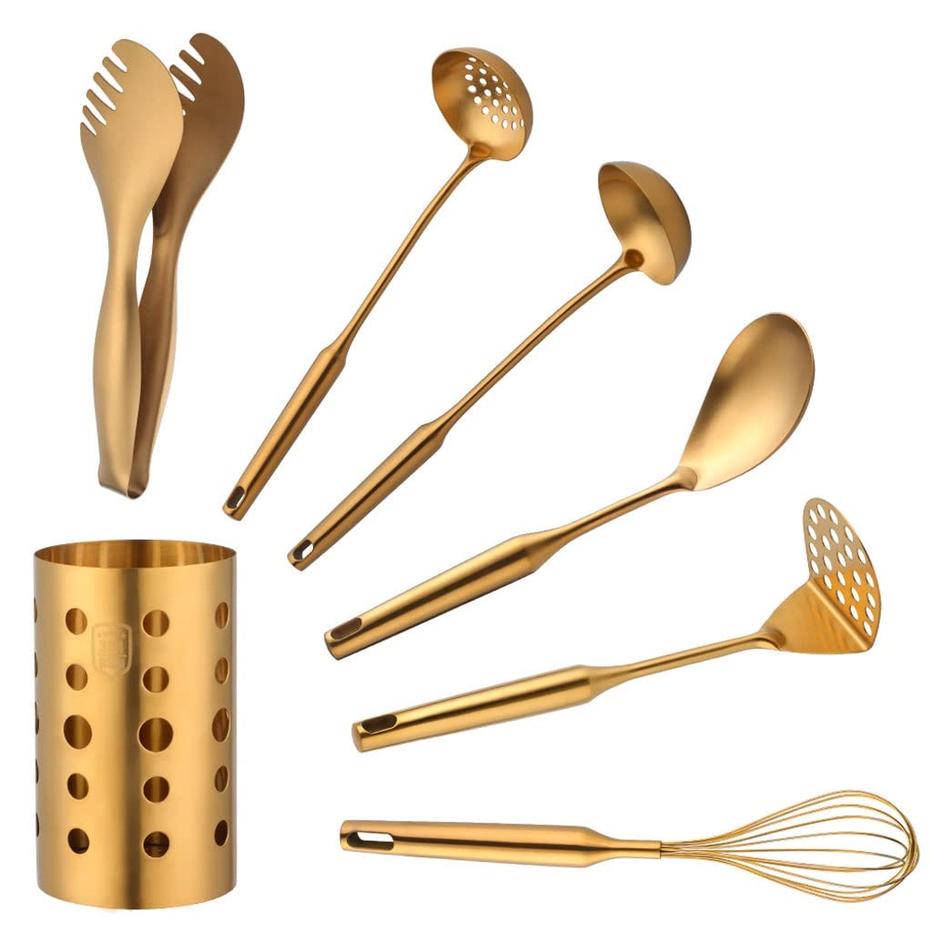 Ustensiles de cuisine anti-éclaboussures lot louche passoire agitateur D