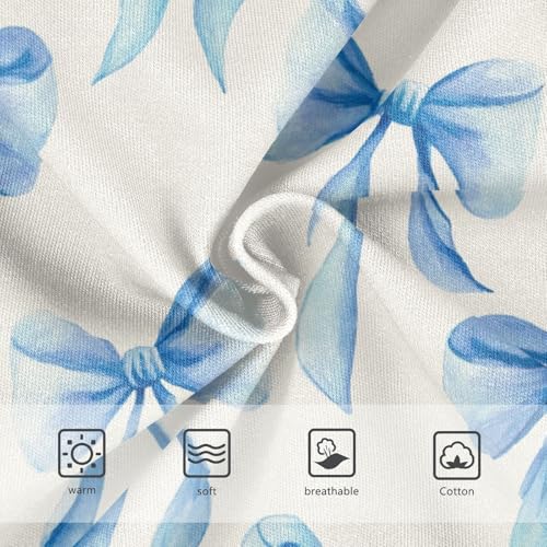 Wusikd Watercolor Blue Bows Girls' Underwear Cotton Girls Briefs Soft Toddler Underwear 2T3