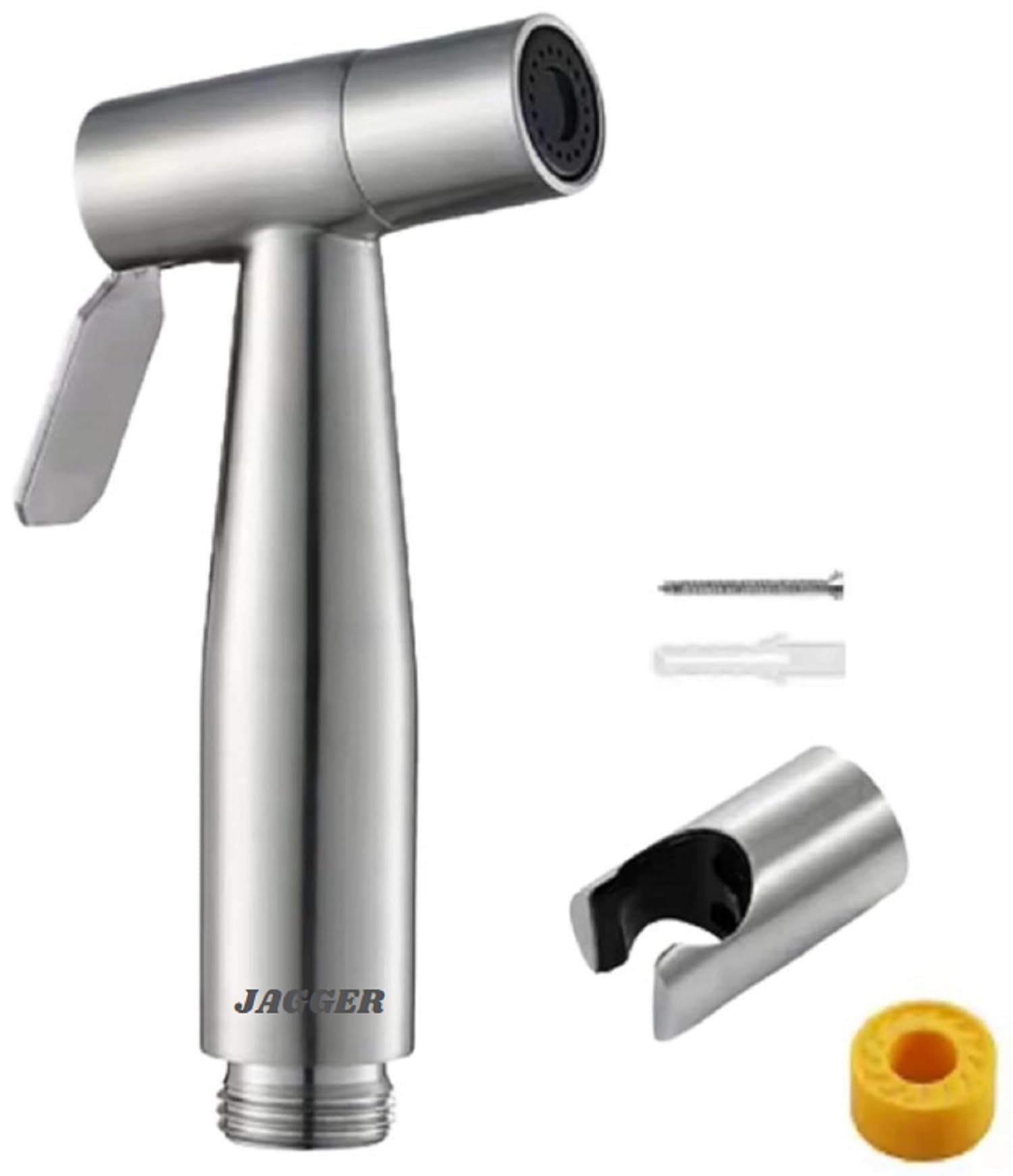 JAGGER JAG146 Stainless Steel Spray Health Faucet Gun for Bathroom Toilet [1pc Gun with 1 Pcs Hook & 1 Pcs Teflon Tape ], Brushed Finish (ONLY Health FUACET Gun with Hook) (B0D1YKK6K5) Amazon Price History, Amazon Price Tracker