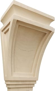 Ekena Millwork COR06X04X09ARRW 6" W X 4" D X 9" H Arts and Crafts Corbel, Rubber Wood