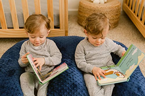 Twin Z Pillow Navy - 6 uses in 1 Twin Nursing Pillow ! Breastfeeding, Bottlefeeding, Tummy Time, Reflux, Support and Pregnancy Pillow!
