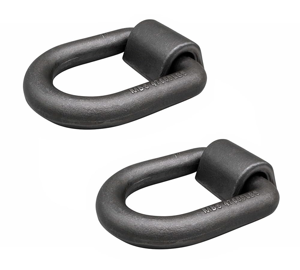 Mytee Products (2 Pack) 1" Heavy Duty Weld-On Forged D Ring 47,000 Lbs